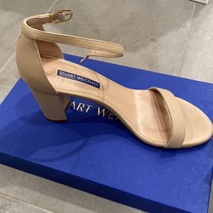 Stuart Weitzman Nearly nude heel. “Bambina Napa. Worn once.